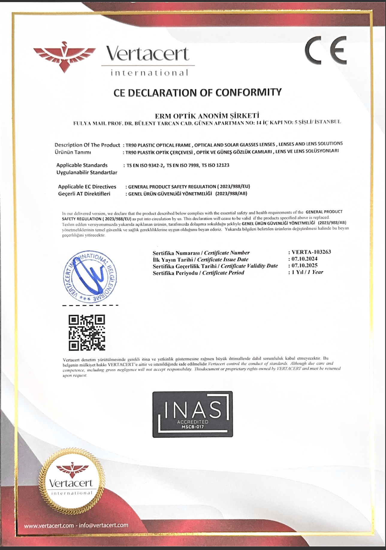 CE Certificate